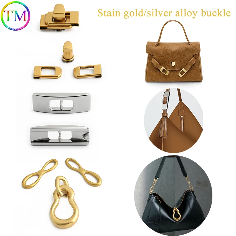 

1-5-10 комплектов, атласные, золотые, серебряные металлические поворотные замки, пряжка для сумки, сумки, сделай сам, поясной ремень ручной работы, колье, пряжка-крючок, аксессуары