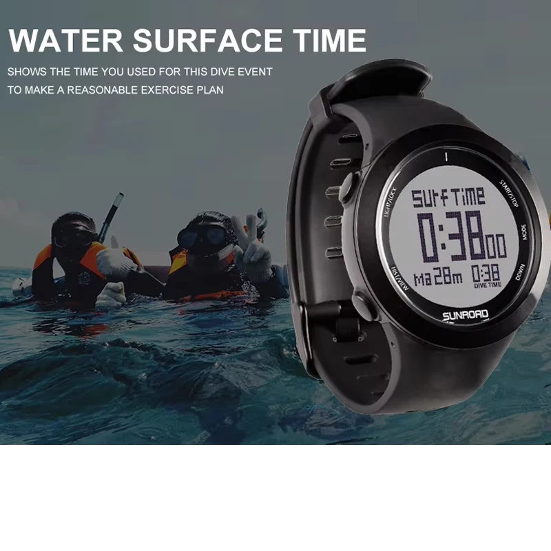 Sunroad FR730 Professional Diving Watches Sports Smart Watch Waterproof 10ATM Large Battery 320MAH Snorkeling Watch