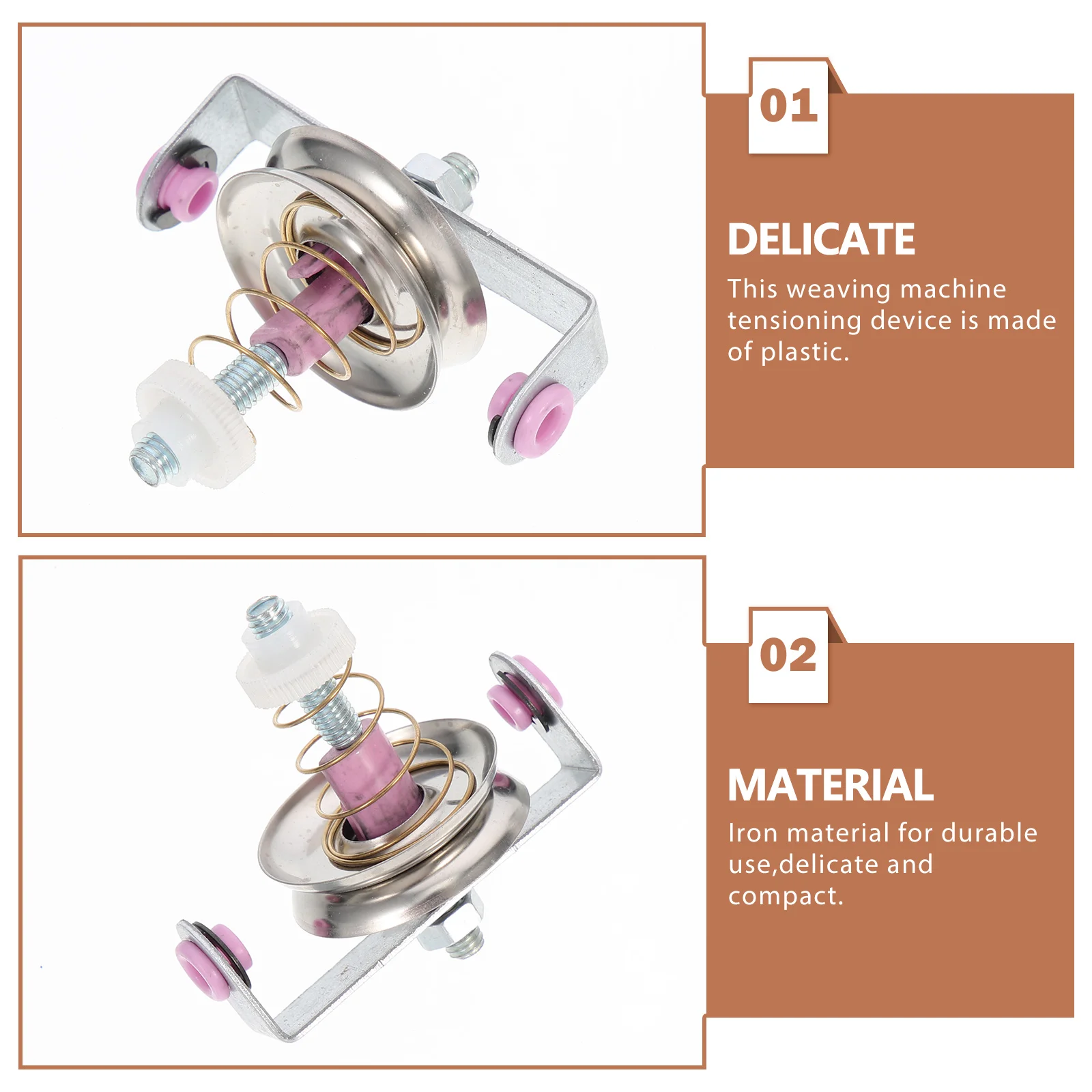 2pcs Tensioner Accessories Weaving Machine Drawing Tool Knitting Winding Wire Sewing Parts Plastic Iron Durable Lightweight