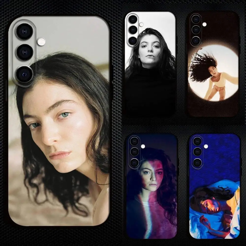 

Singer L-Lorde Phone Case For Samsung Galaxy A73,A72,A71,A70,A53,A52,A51,Others Soft Black Cover