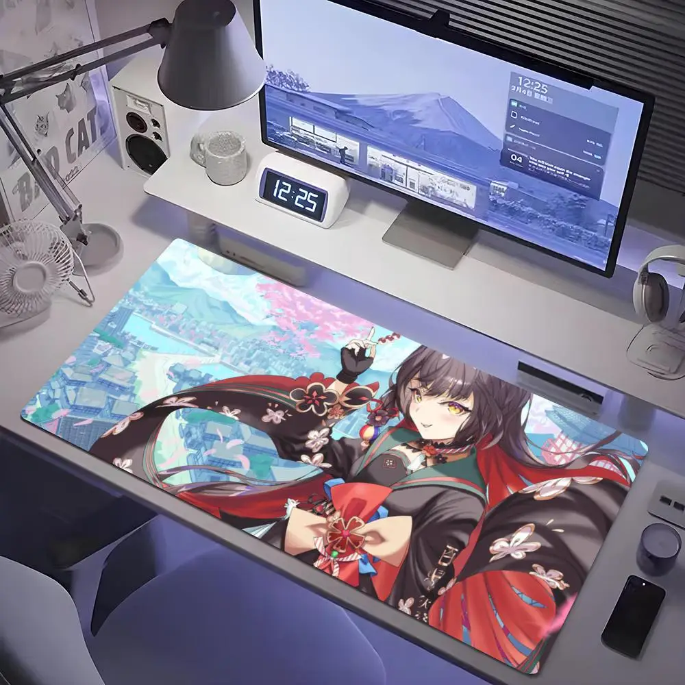 

wakamo Mouse Pad Tablet mouse Pad Laptop xl desktop mouse pad, cute HD Rainbow Gaming keyboard pad, csgo Player, 90x40