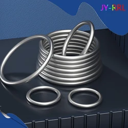 M3-M16 Heavy Duty Welded Round Rings Smooth Solid O Ring 304 Stainless Steel For Rigging Marine Boat Hammock Yoga Hanging Ring