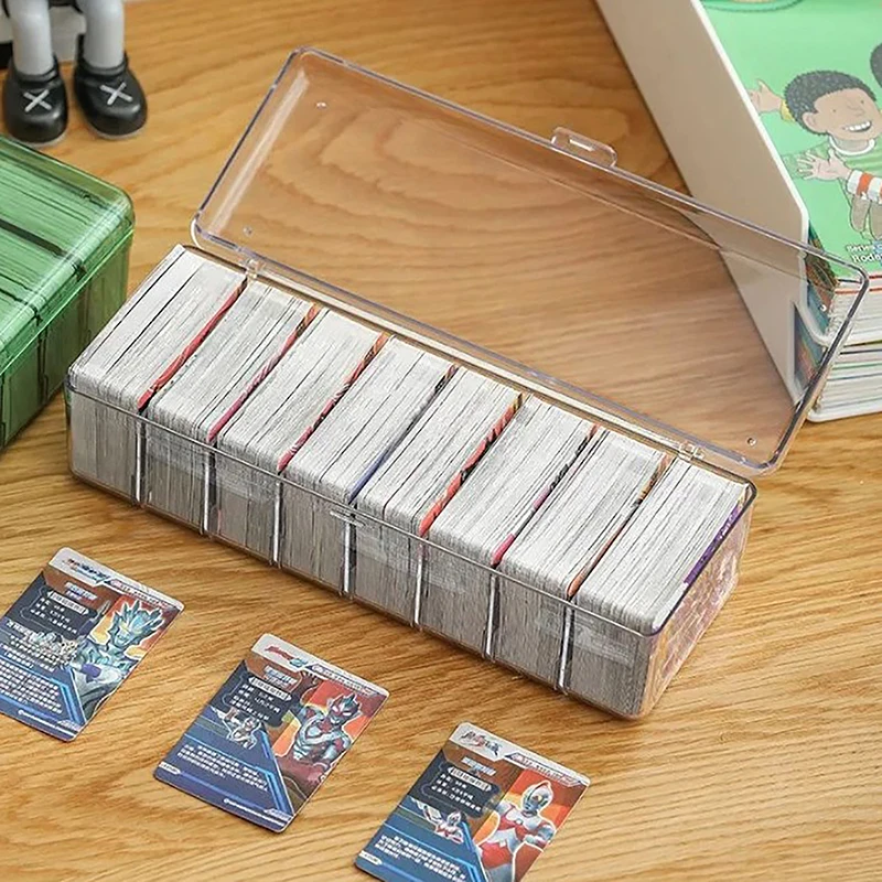 Y – boîte transparente pour cartes à collectionner, conteneur de grande capacité, organisateur de cartes, rangement, étuis pour cartes de jeu à collectionner