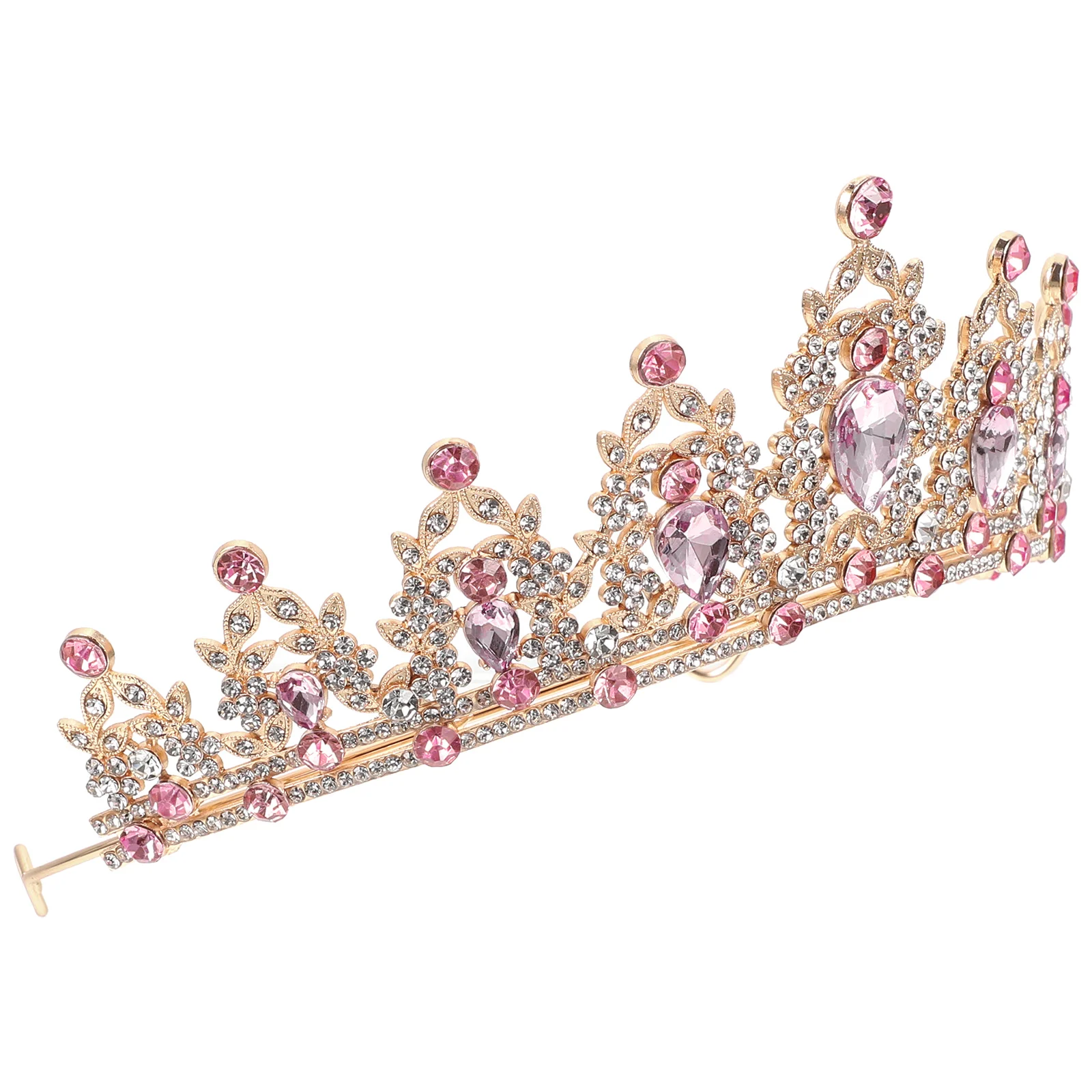 تاج تاج الزفاف من حجر الراين إكسسوار شعر الزفاف الأنيق للنساء لتزيين الحفلات الراقصة