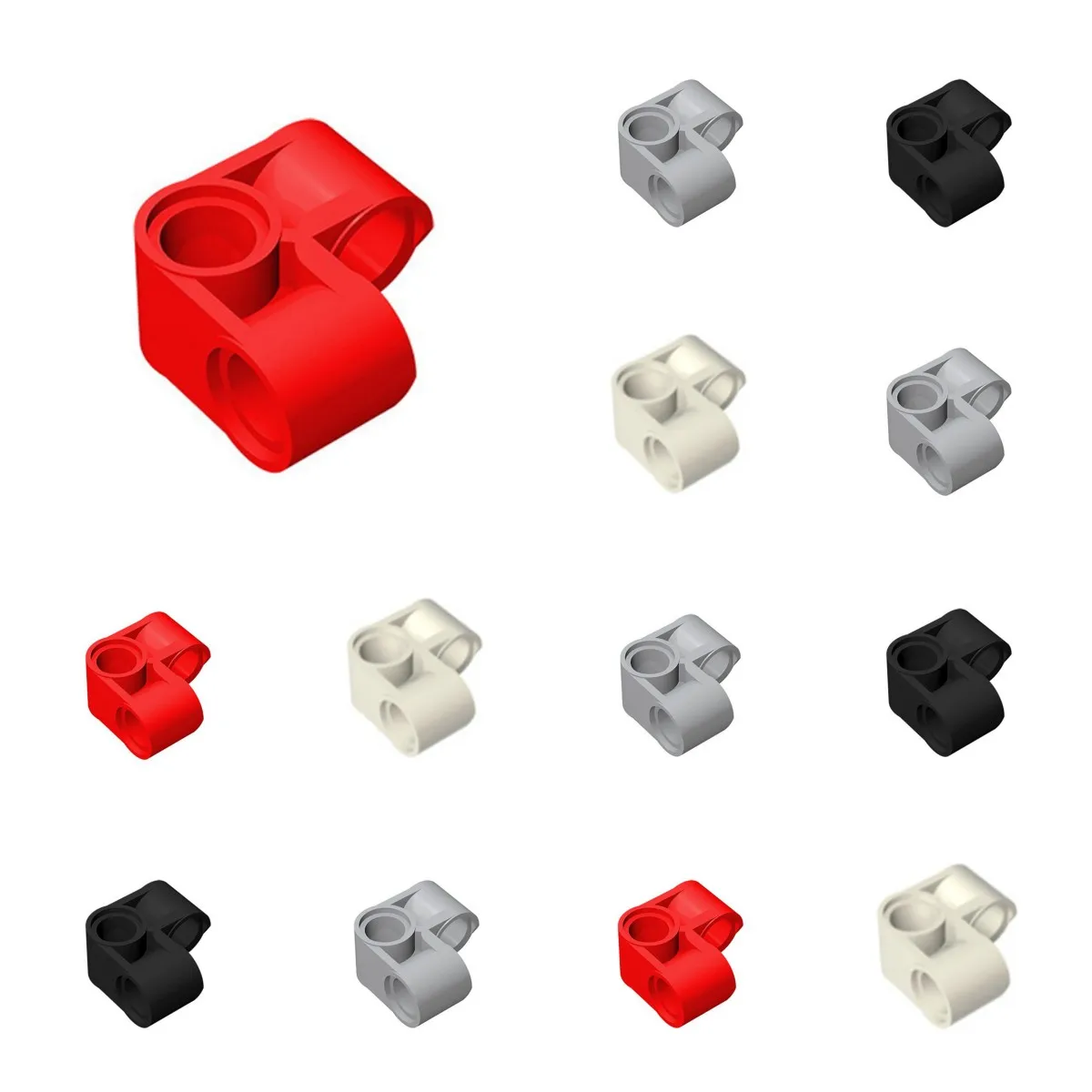 50pcs 44809 Pin Connector Perpendicular 2x2 Bent Building Block Toy Compatible Accessories DIY MOC High-tech
