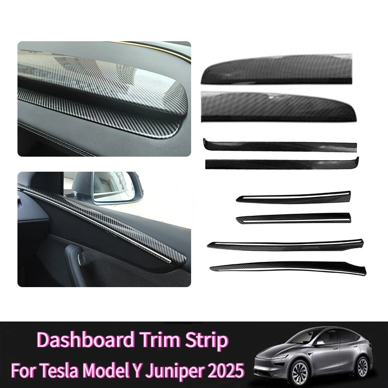 Cruscotto Interno Trim Striscia Decorazione Porta Auto Console Centrale Striscia Decorativa per Tesla Modalità Y Juniper 2025 2026 Accessori