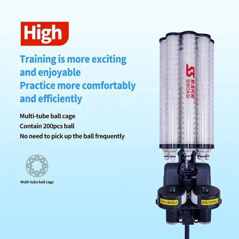 Siboasi Custom Badminton Feeding Machine Badminton Shuttle Machine voor training