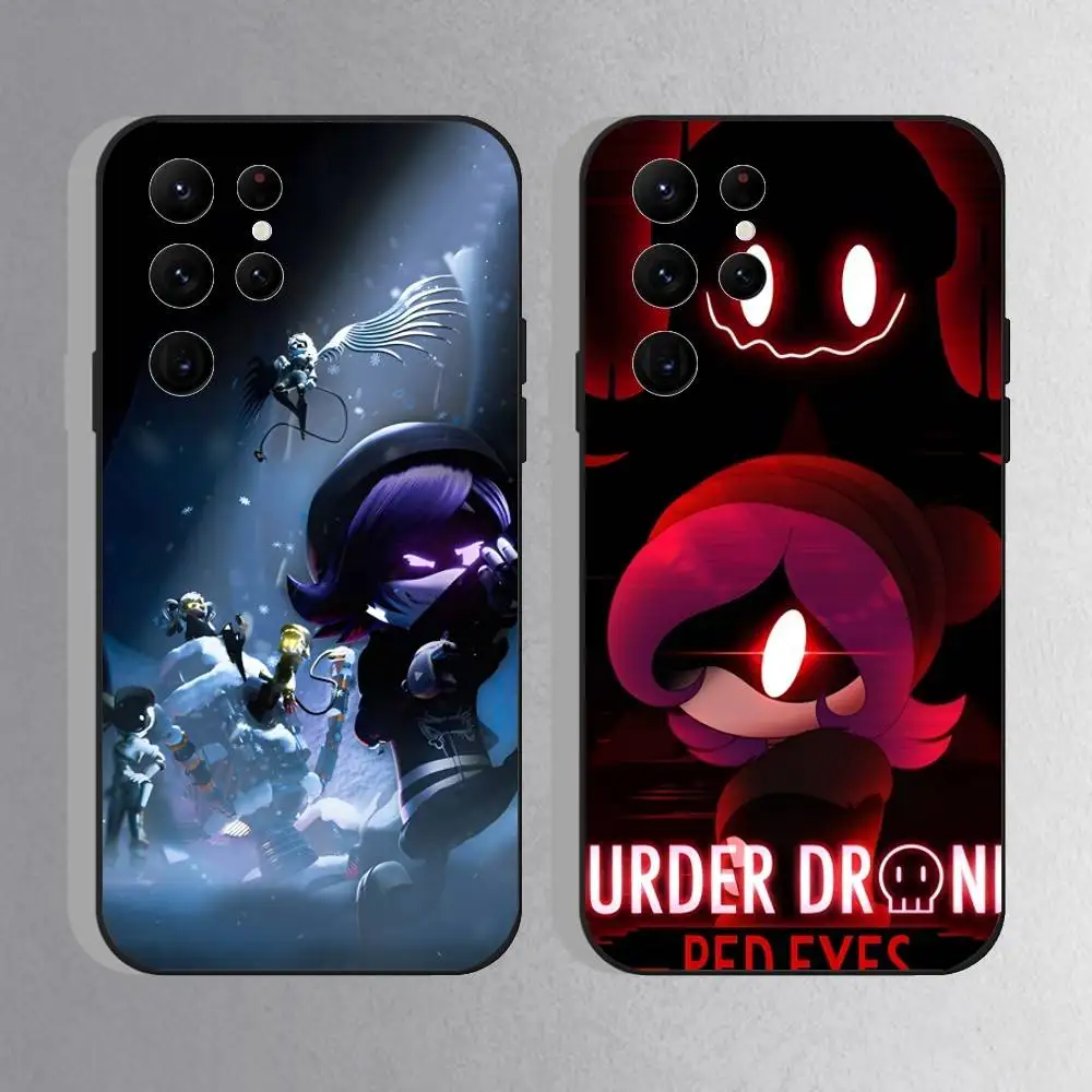 

M-Murders Drones UZI V Phone Case For Samsung S25,S24 Ultra,S20,S30 plus,S22 Plus,S23,Ultra 5G Silicone Black Shell