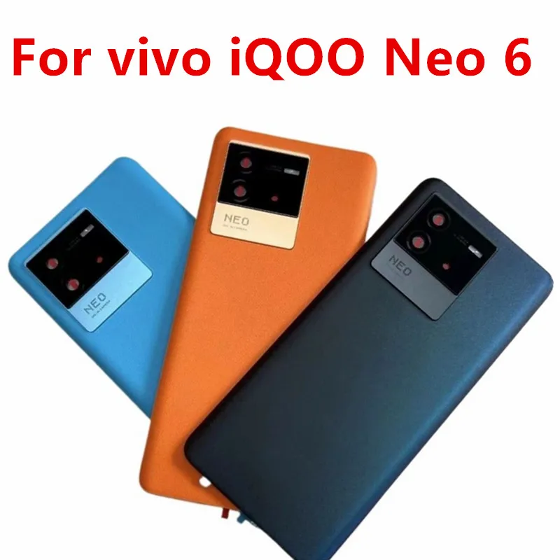 Back Cover For vivo iQOO Neo 6 Back Battery Cover Housing Door Rear Case Replacement Parts For vivo iQOO Neo6 Back Door