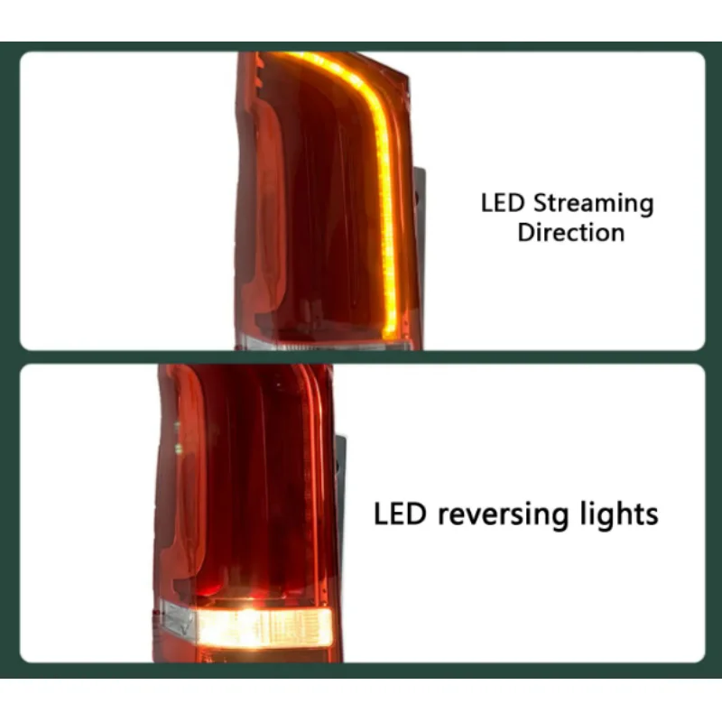Lampu belakang untuk mercedes-benz W447/V260 2016-2023 baru lampu belakang kuda ditingkatkan pasang dan mainkan