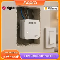 Aqara Single Channel Relay Controller T1 Switch Module Zigbee 3.0 No Neutral Module Smart Home Timers Work with Homekit APP
