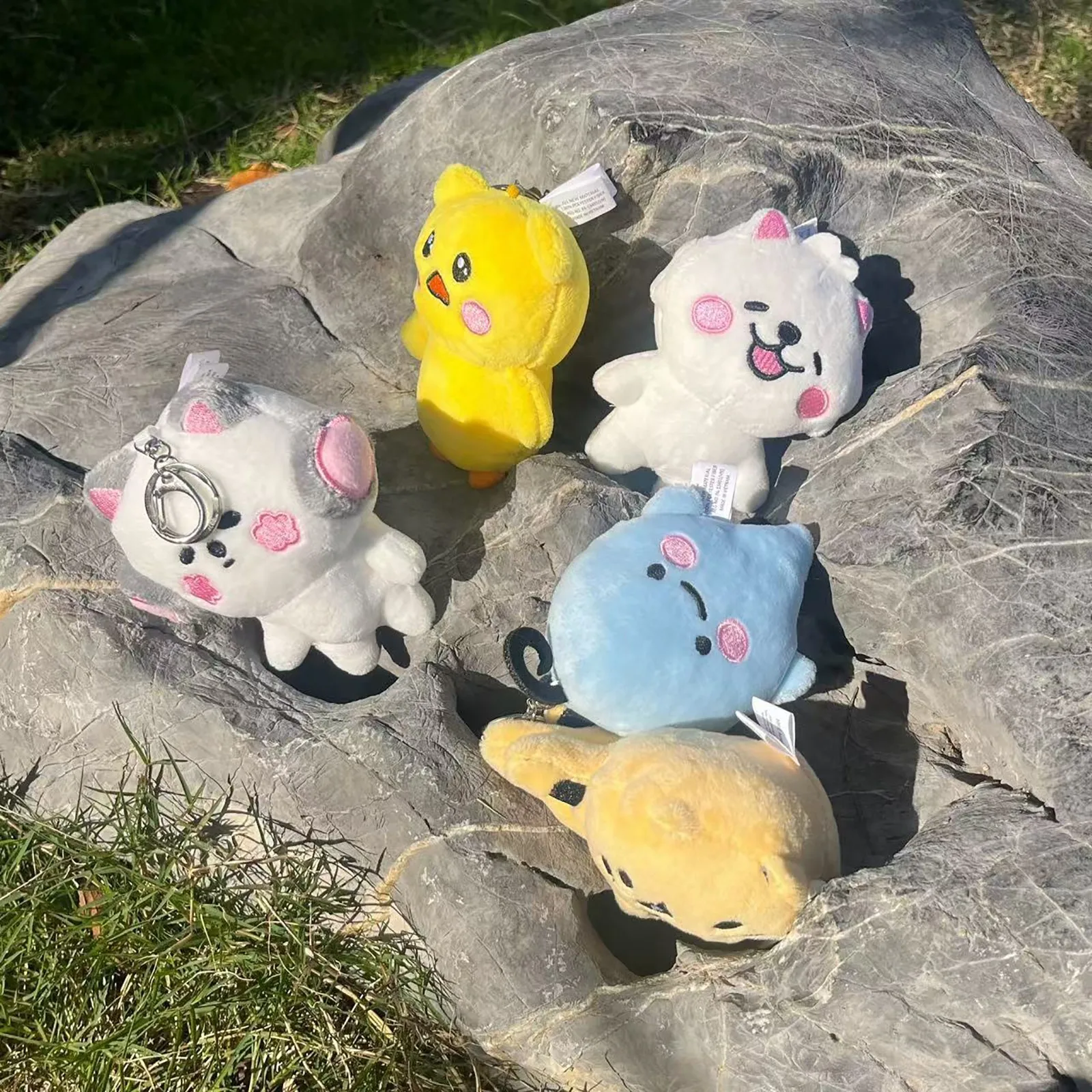 Sweet Cute Plush Doll Keychain Cartoon Simulated Doll Pendant Car Key Ring Backpack Decorative Accessories Gifts