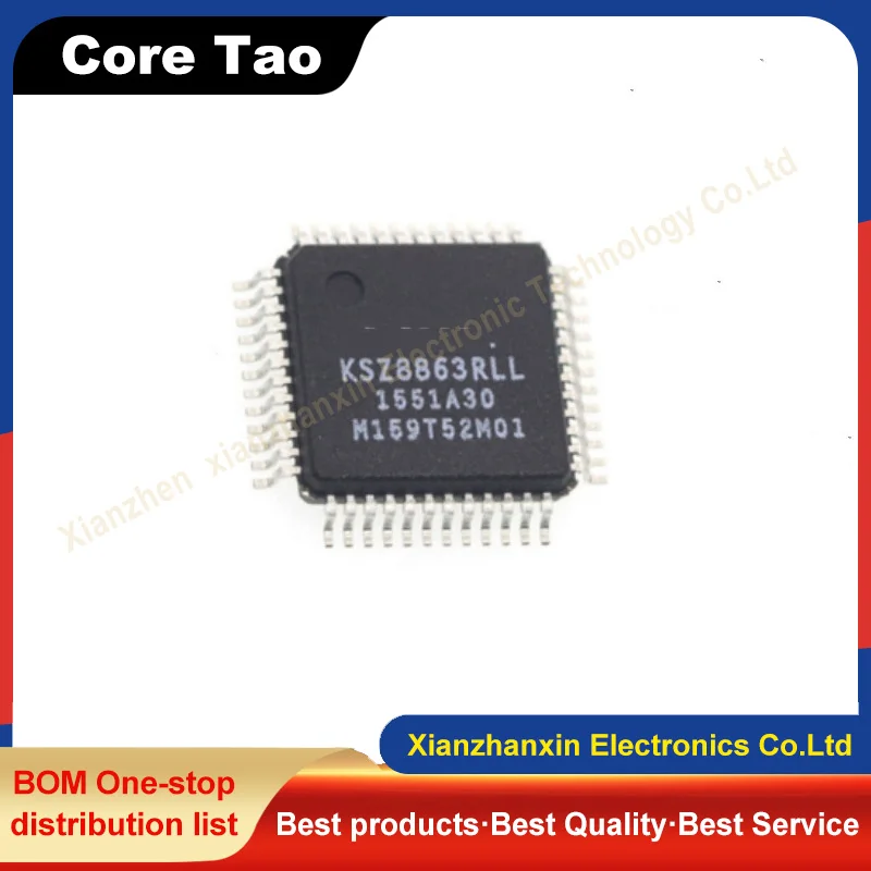 

1PCS/LOT KSZ8863RLL KSZ8863 LQFP-48 Ethernet controller chip