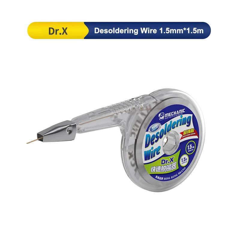 MONTEUR Dr.X 1.5mm-3.5mm Koperen Desoldeer Vlecht Soldeer Wick Hoge Absorptie voor PCB Telefoon Moederbord Elektronica Reparatie 2 STUKS