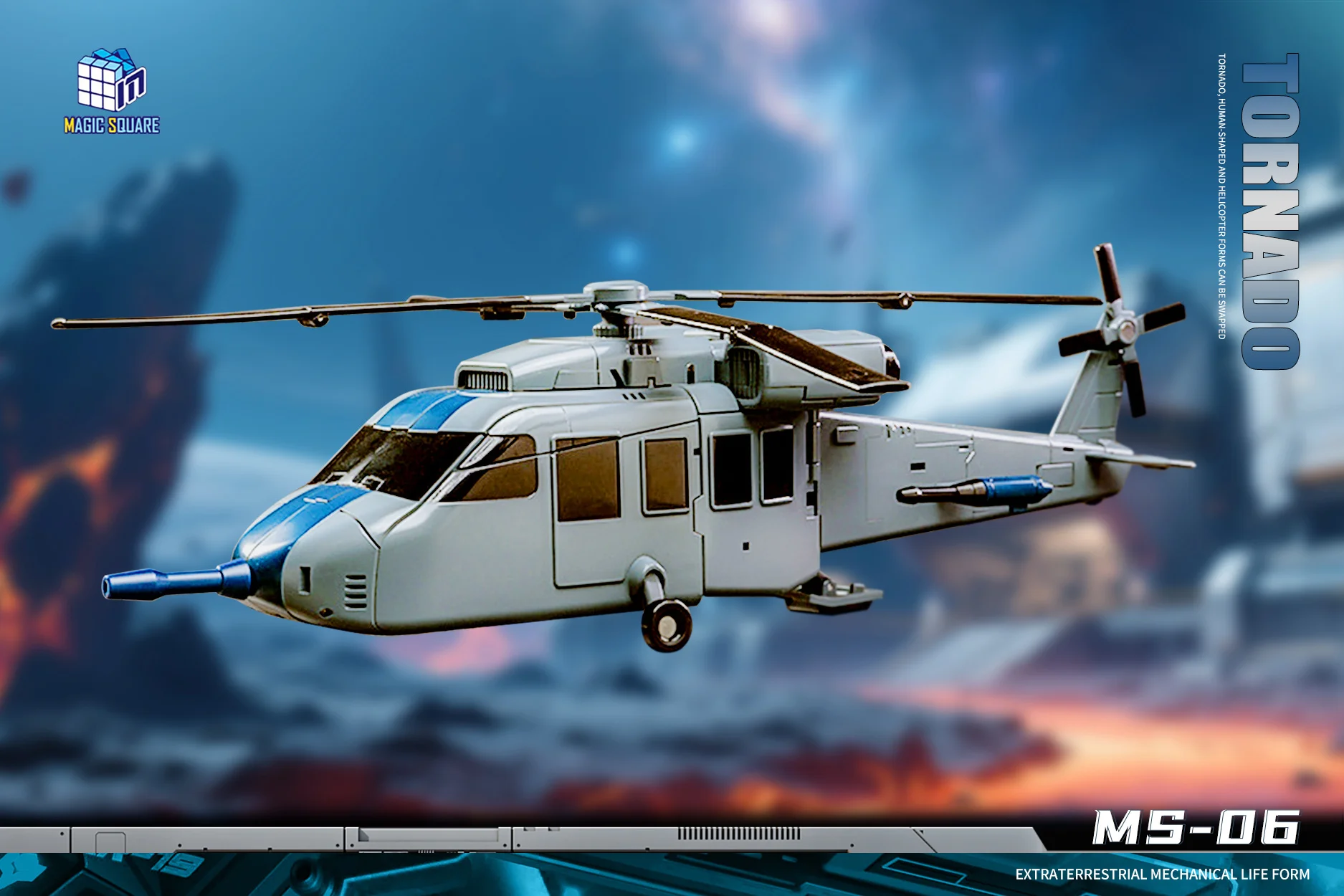 [Op voorraad] Magic Square MS-TOYS MS-06 MS06 Tornado Vortex Helikopters MP Schaal Transformatie Robot Action Figure Speelgoed
