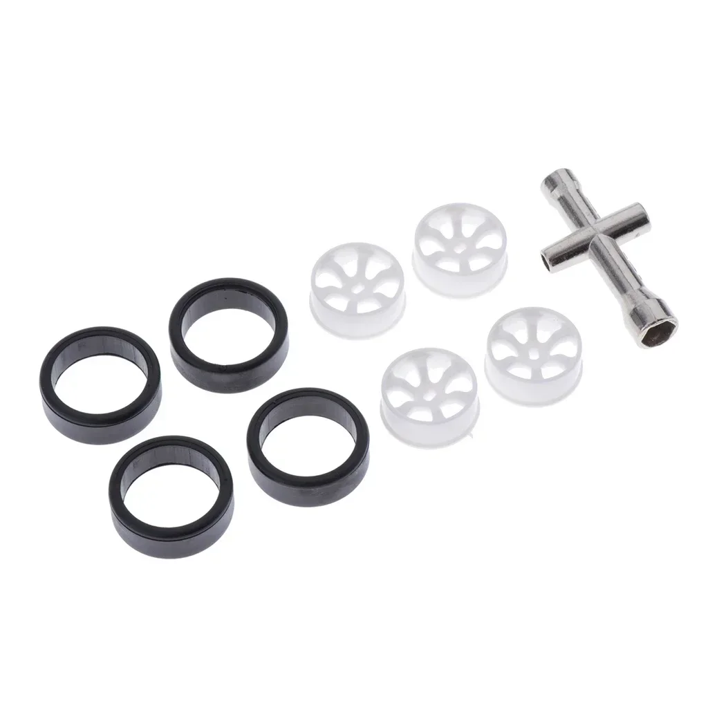 4xRC Car Tires&Wheel Rim and Cross Wrench Sleeve for Wltoys K969 Spare Parts