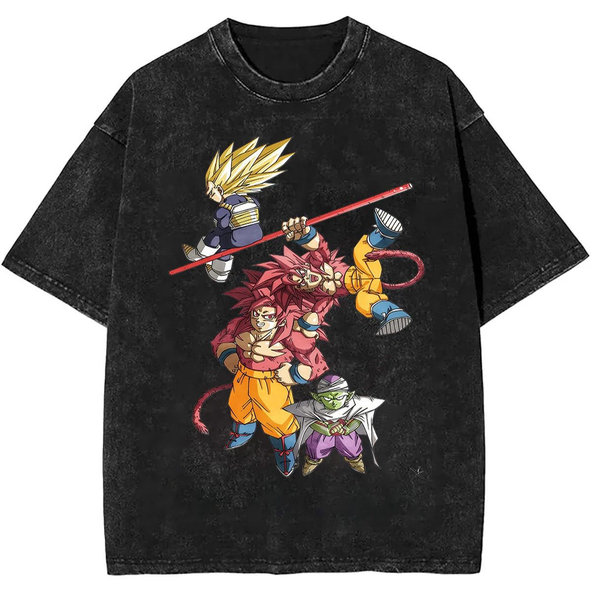 

Футболка унисекс оверсайз в стиле ретро с принтом Dragon Ball, летняя коллекция 2026, винтажная, с эффектом потертости, из хлопка, для мужчин и женщин, повседневная, в уличном стиле