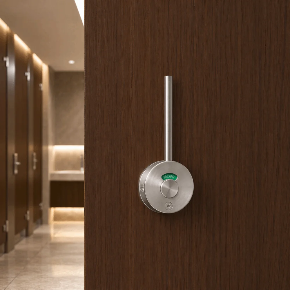 Commercial Stainless Steel Indicator Lock Silver Indicator Vacant Engaged Lock Door Indicator Lock Public Toilet