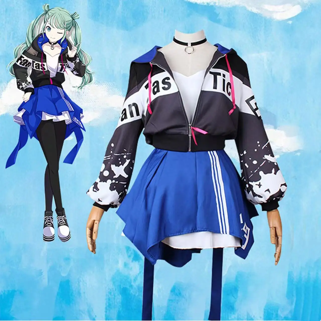 

Singer Miku cosplay World Plan Color Stage cos Clothing anime Skirt Animation Impression Set