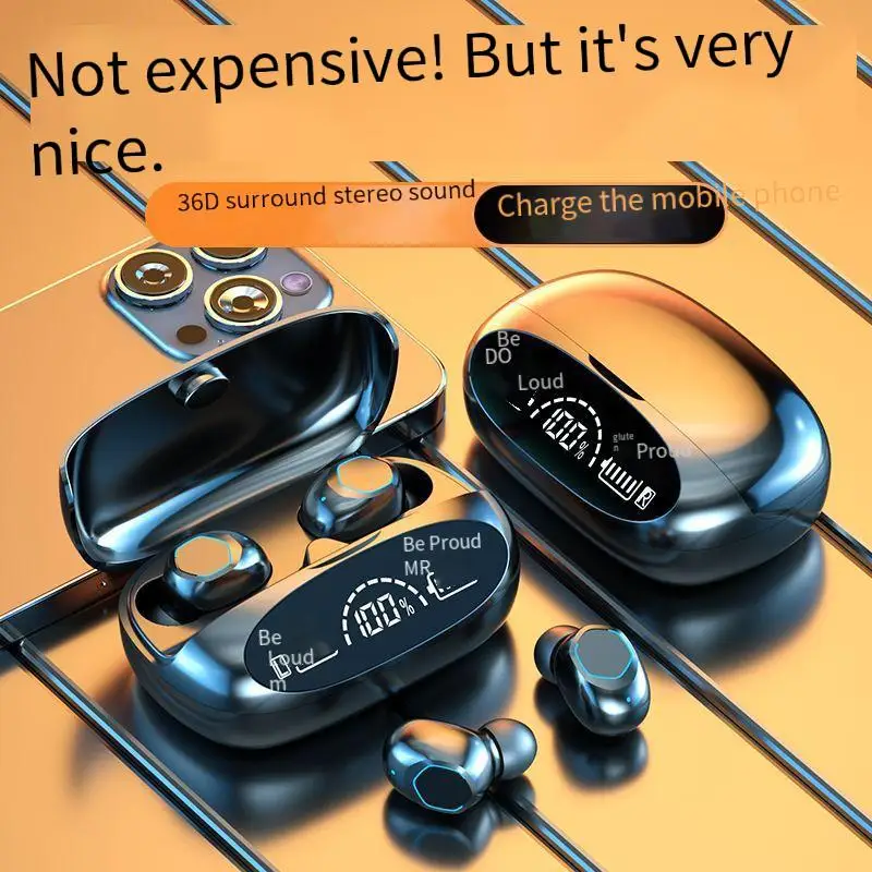 Настоящая Беспроводная Bluetooth-гарнитура Binaur с шумоподавлением, 5,3 ядер, для игр Apple, Huawei, Vivo, Xiaomi, OPPO, универсальная