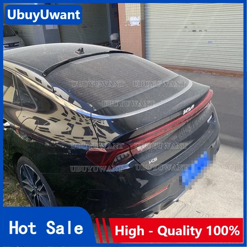 For KIA K5 Optima 2020 2021+ NEW K5 Spoiler High ABS Plastic Gloosy Black Roof Spoiler Car Tail Wing Decoration V Style