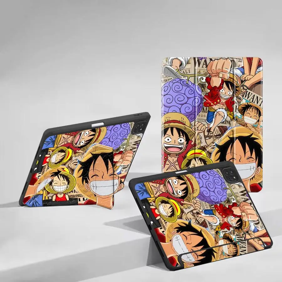 

Чехол для планшета One Piece Luffy для iPad Pro 2025, Air 4, 5, M3, M2, M4, 11 дюймов, Mini 6, 7, Pro 11, 10, 9, 8, 7-го поколения, 12.9 дюймов, с держателем