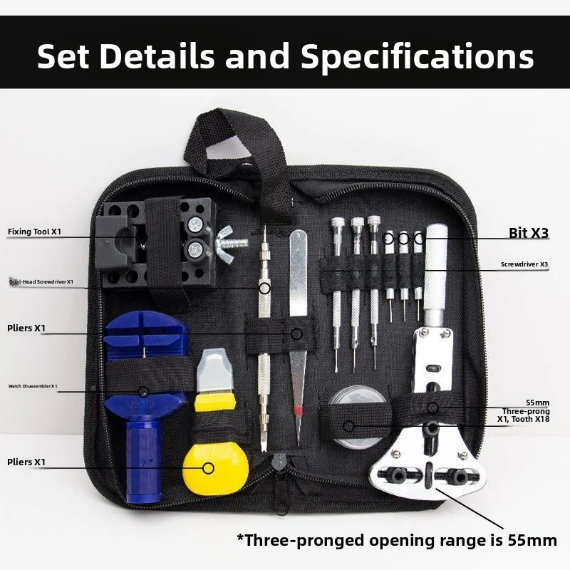 Watch Repair Tool Kit 30pcs Set Watch Case Opener Band Remover Three Claw Opener Table Repair Watchmaker Tools