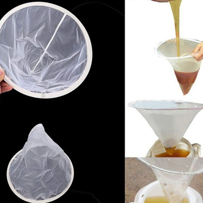 

1Pcs Honey Filter Ultra-fine Funnel-shaped Honey Strainer Net Impurity Filter Cloth for Beekeeping Special Tools Garden Supplies