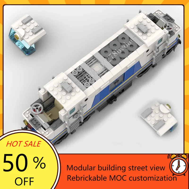 453PCS MOC Stad Vervoer Diesel Vrachtlocomotief Aangepaste puzzels DIY Creatief Onderwijs Assemblage Technologie Puzzel Geschenken