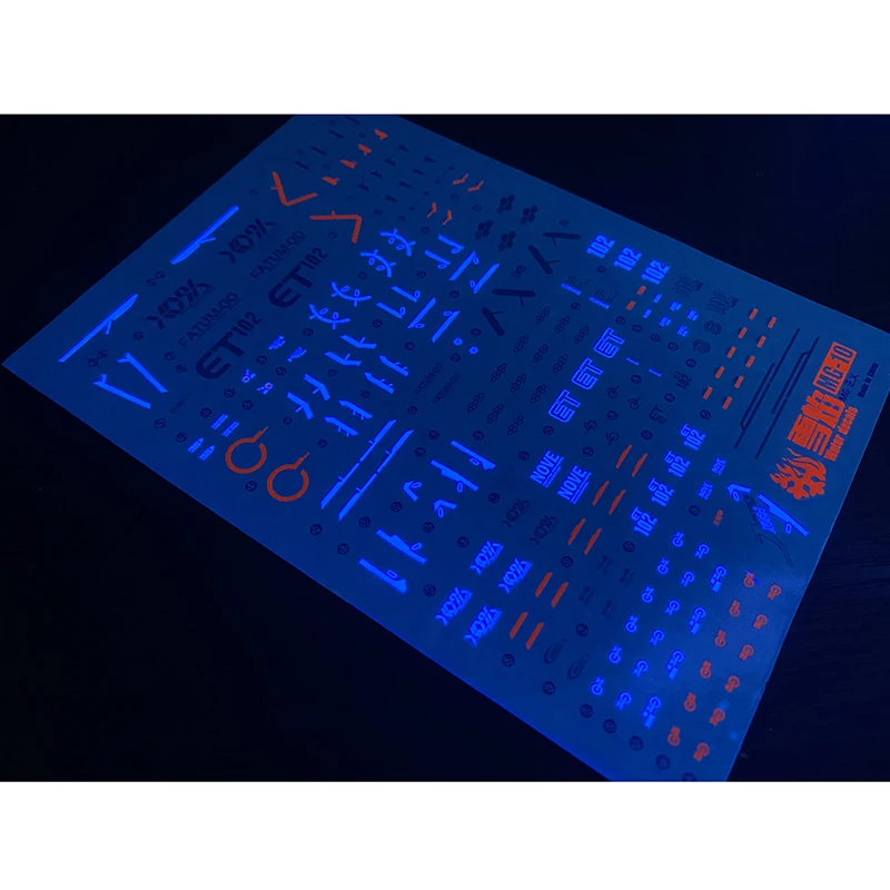 Model Decals Water Slide Decals Tool For 1/100 MG Justice ZGMF-X09A Fluorescent Sticker Models Toys Accessories