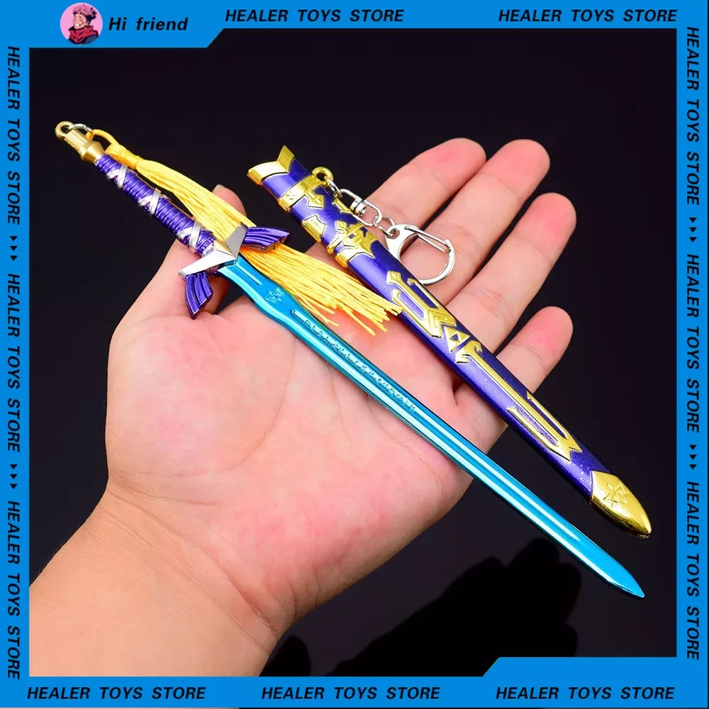 The Hyrule Fantasy Sword Weapon 22cm Master Sword Game Peripheral Metal Weapon Uncut Model Katana Accessories Gifts Toys Kids