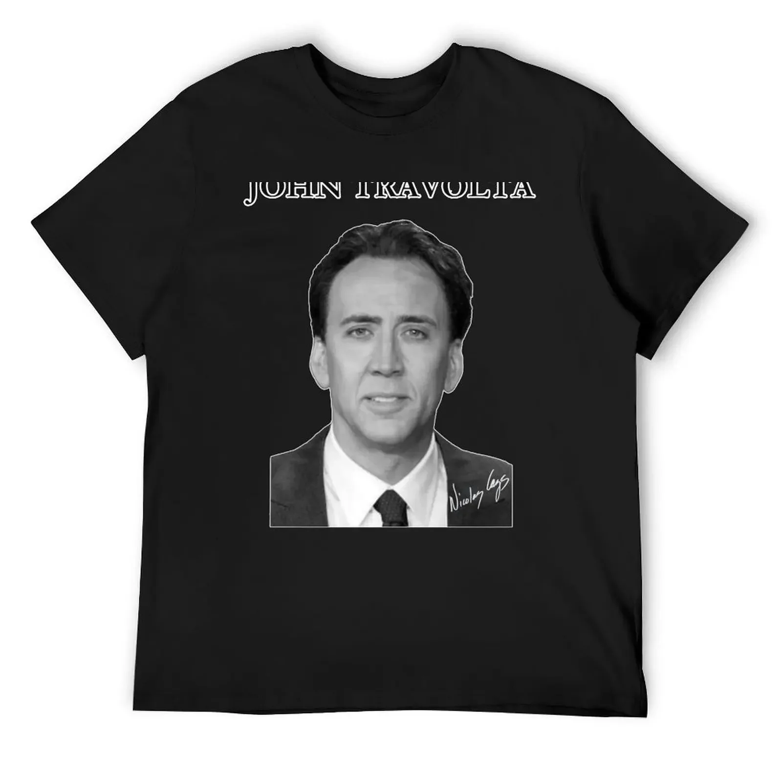 

Nicholas Cage as John Travolta - Nicolas Cage - Nick Cage - Nic T-Shirt oversizeds custom t shirt summer tops t shirt men