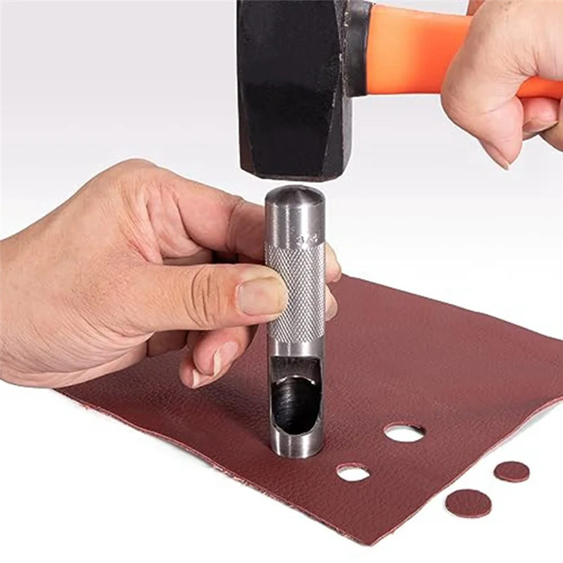 AA80-12 قطعة الصلب جوفاء الجلود لكمة مجموعة 1/8-3/48 بوصة (3-19 مللي متر) الثقيلة ثقب دائري لكمة مجموعة لساعة القماش حزام جوانات Du
