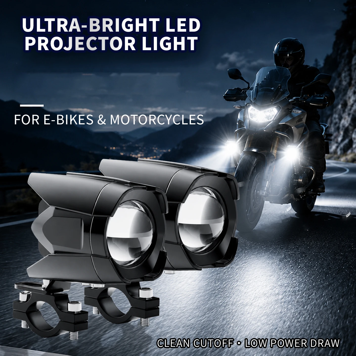 2Pcs Motorcycle Spotlight Fog Light Auxiliary Lamp Bright Fog Driving Light DRL Kits Led Lighting Bulbs For Motorcycle BMW