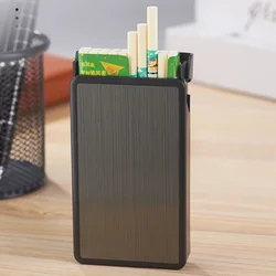 Automatic Flap Ultra Thin Cigarette Case, Simple Creative Personality, Moisture-Proof, Slim Plastic Clamshell Cigarette Box, Fas