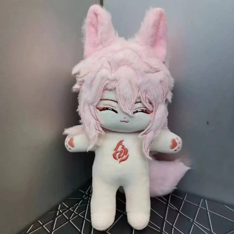 Peluche Honkai: Star Rail Jiaoqiu 20cm muñeca de juguete cuerpo quitar oreja cola juego Cosplay regalo para niños lindo DD