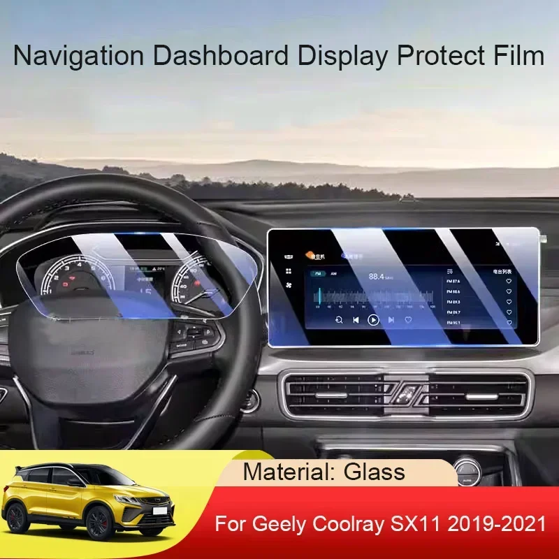 

For GEELY COOLRAY SX11 2019-2021 Car GPS Navigation Screen Protect Tempered FilmDashboard Display TPU Sticker Internal Accessory