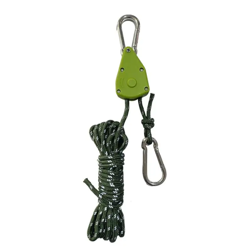 Camping Rope Cord Tent Cords Camping Rope Camping Cord Weatherproof Hiking Rope Adjustable Strong Rope With Pulley Tent Rope