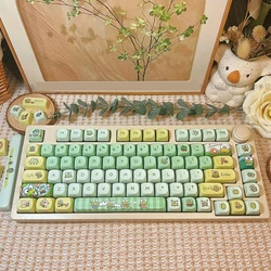 Kawaii Sanrio Keroppi Cute Cartoon Keyboard Cap Pbt Material Moa High Mechanical Diy Keycap Anime Peripheral Festival Gift