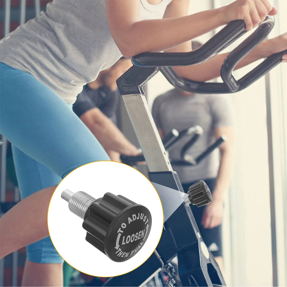 2 Pcs Exercise Bike Gym Equipment Fitness Parts Pull Pin Treadmill Universal Safety Key Knob Replacement Black Pull-up Ball