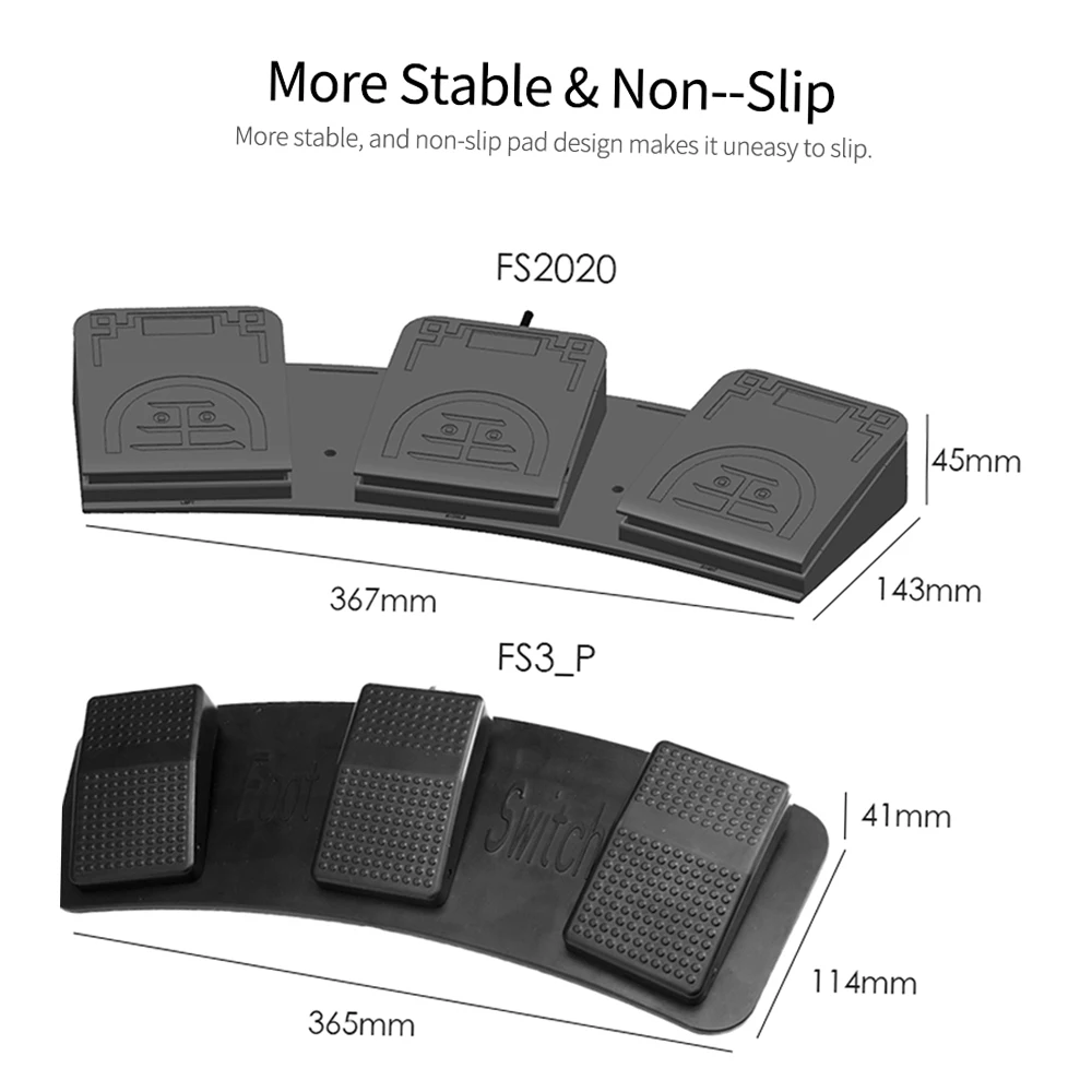 USB Foot Switch Game Control Action Footswitch PC Game Foot Pedal for Office Equipment
