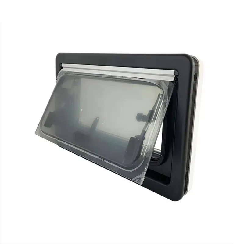 900x500mm ASA RV Window caravan Window Black Frame with ABS Inner Frame Rv Side Push Out Window for Off-road Camper