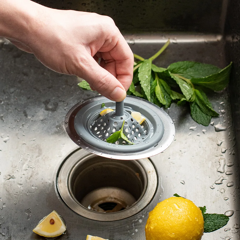 

Kitchen sewer pool floor drain filter, vegetable basin sink plug, cage, dishwashing pool general slag screen