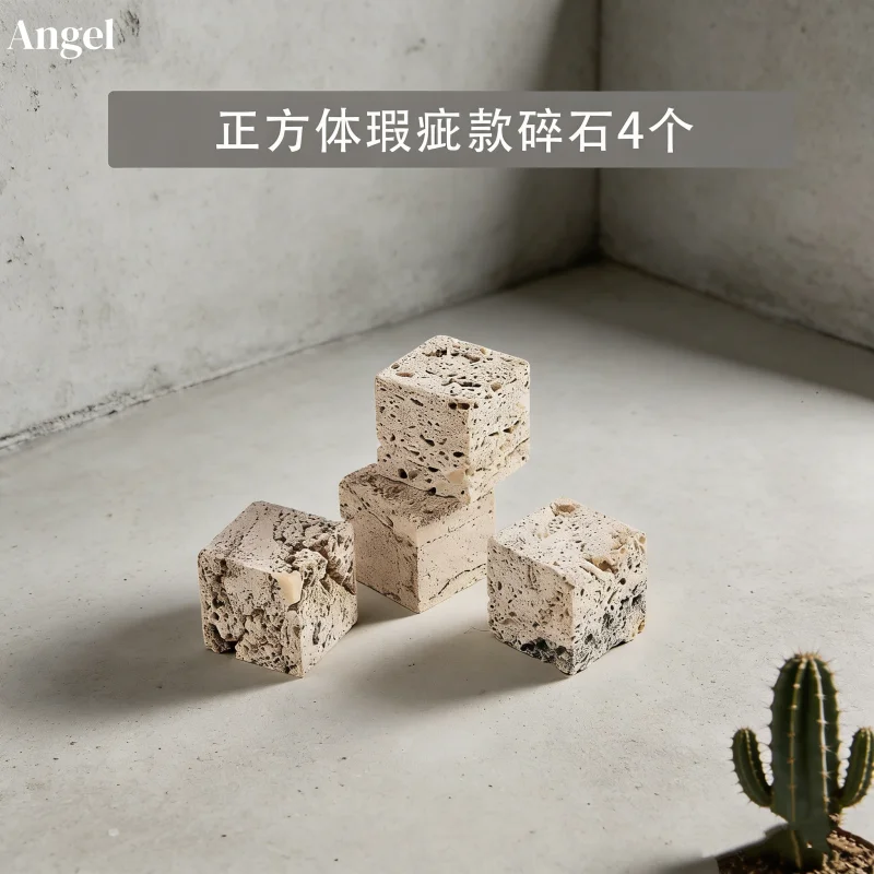 

Marble Rock Jewelry Photography Prop, Irregular Stone Hole Display Stand, Natural Stone Background for Ring Earring Necklace