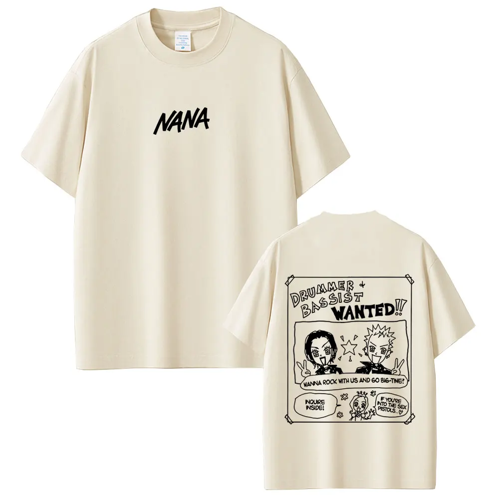 

Japanese Anime Black Stones Ren Honjo Nana Merch T-shirt Men Women Manga Casual T Shirts Unisex Summer Cotton Oversized T-shirts