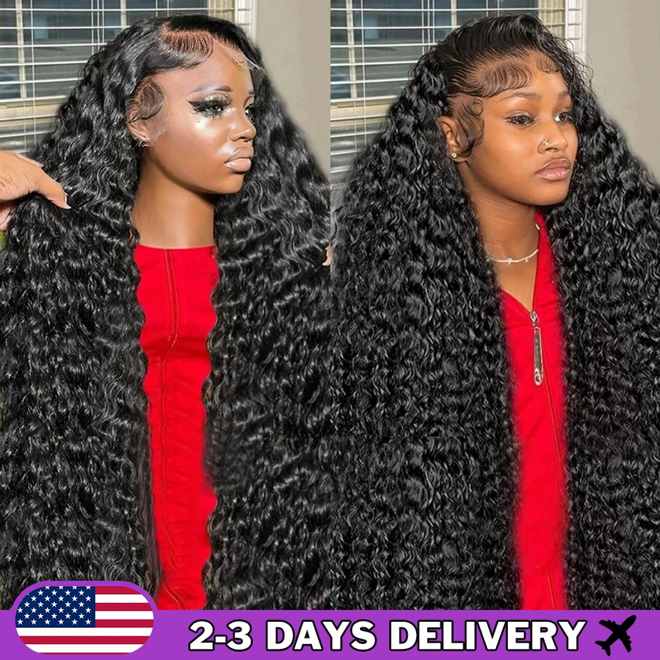 Deep Wave 13x6 HD Lace Front Wig Extremely thin Lace Vivid Self Growing Clean Pre Plucked Hairline Unprocessed Human Hair Wigs