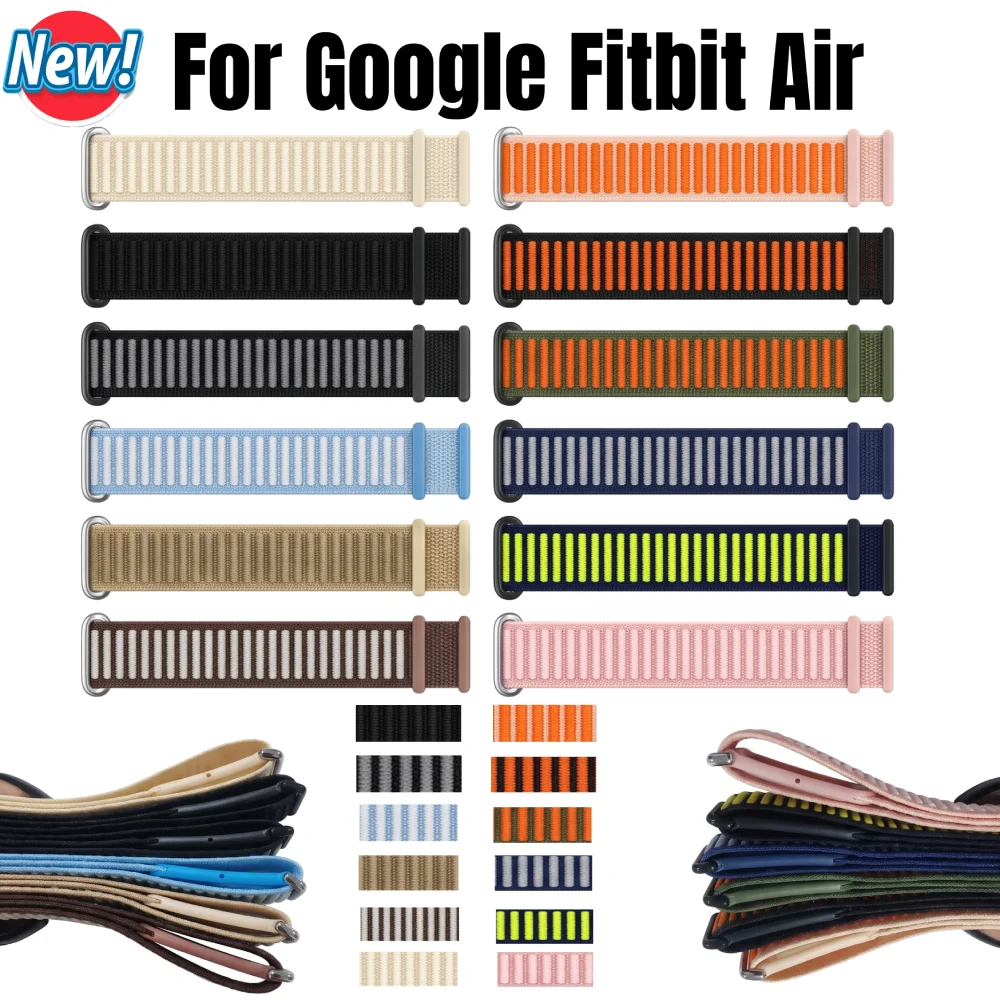 Nylon Strap For Google Fitbit Air Breathable Adjustable Soft Two Tone Optional Bracelet For Fitbit Air Replace Wrist Bands