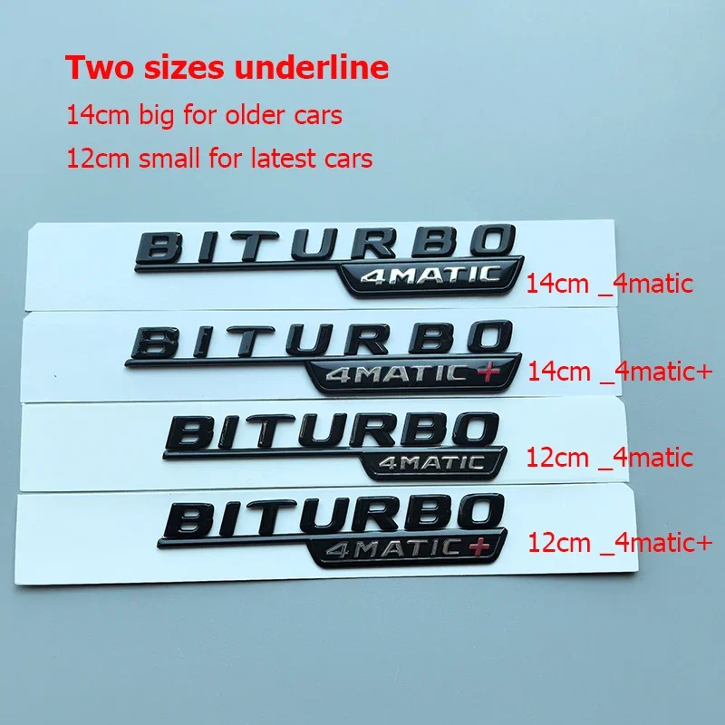 رسائل مسطحة V8 Biturbo 4matic + شعار سيارة لمرسيدس بنز AMG C43 C63 C63S W204 W205 C205 S205 W206 درابزين الخلفي ستار ملصق