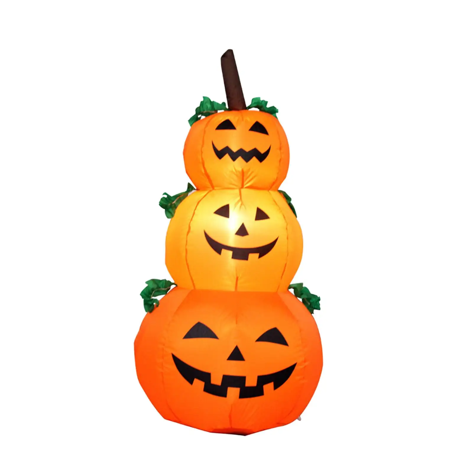 Halloween Inflatable Pumpkin Outdoor Yard Decoration Cute USB Powered Blow up Pumpkin Light up for Backyard Garden Outside