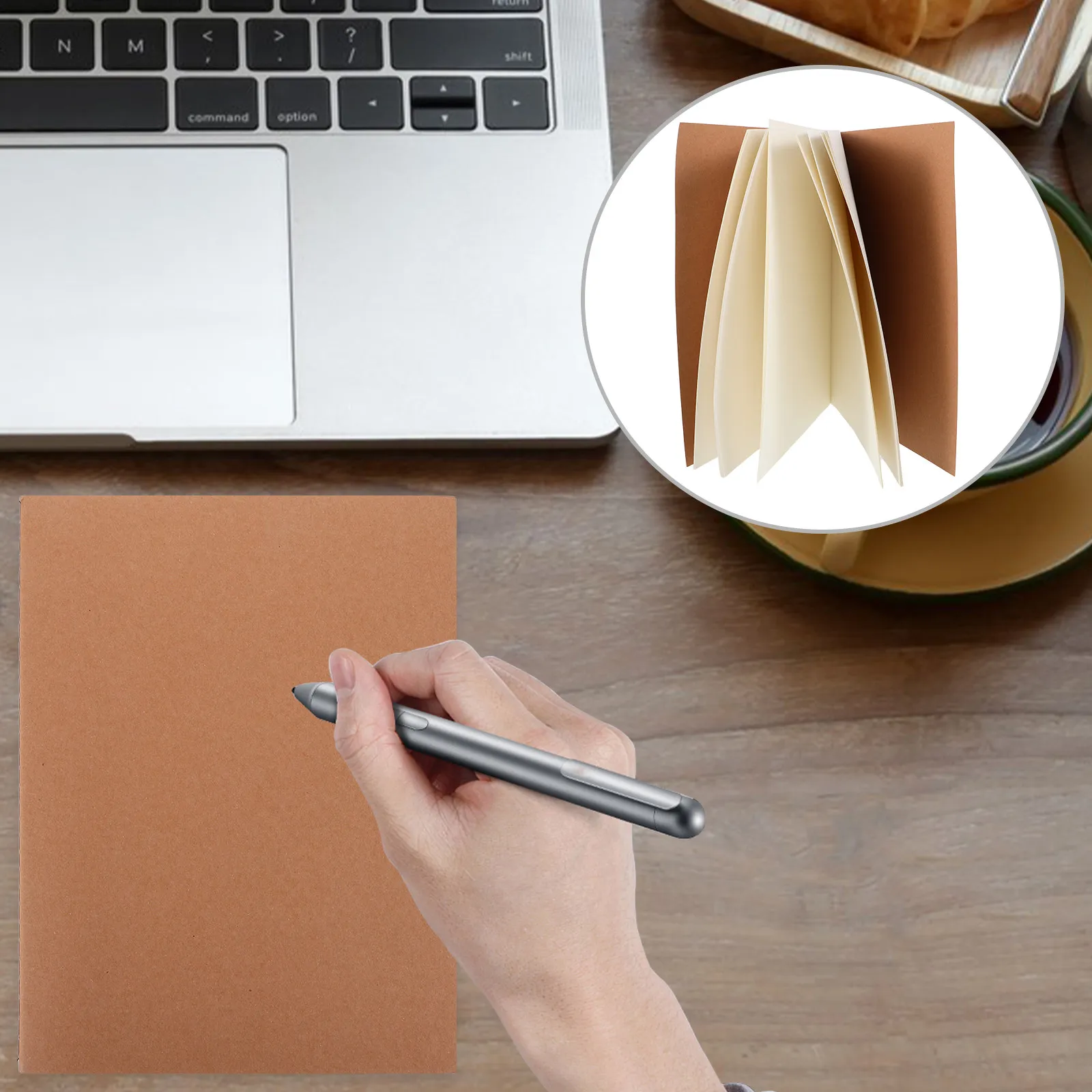 5pcs-notebook-kraft-cover-a4-blank-white-pages-sketching-drawing-drafting-school-student-travel-work-art-journal